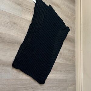 Elegant Black Knit Scarf 6F 10 long, 1 F 10 wide.
